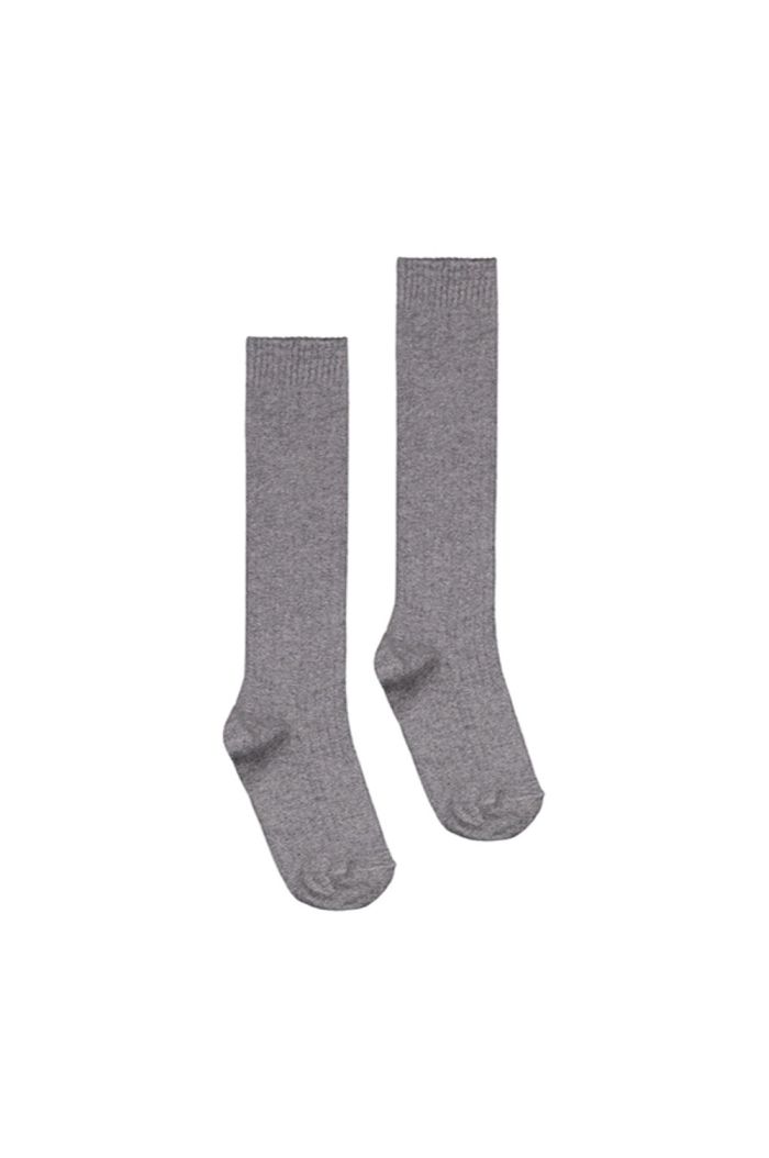Gray Label Long Ribbed Socks Grey Melange - 9 yr_1