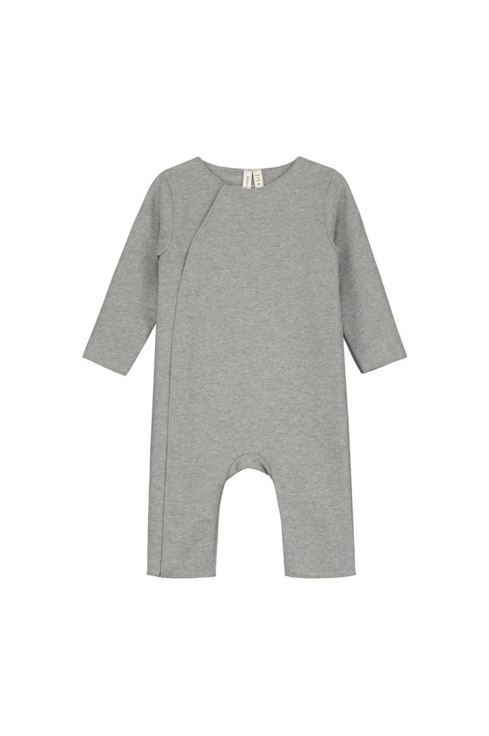 Gray Label Baby Suit with Snaps Grey Melange_1