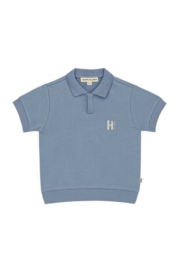 House Of Jamie Relaxed Polo Stone Blue_1