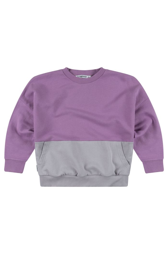 Mingo Oversized Pocket Sweater Raindrops Violet_1