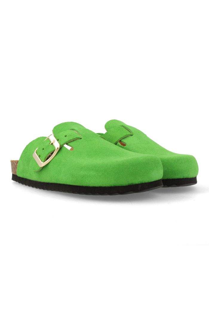 Red-Rag Clogs Green Suede_1