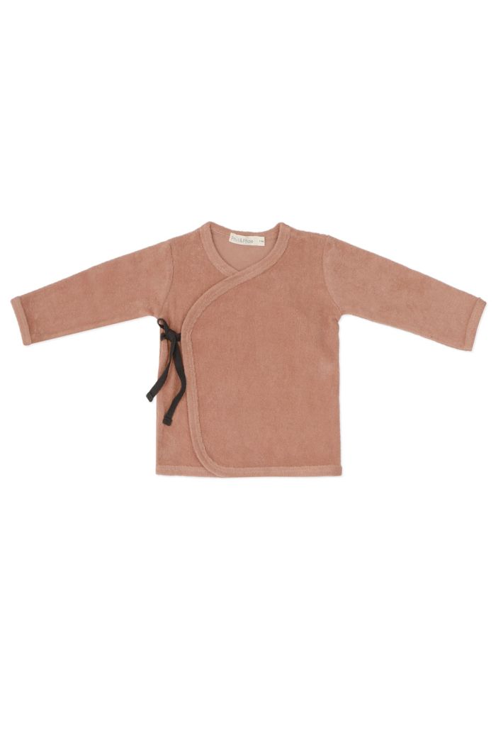 Phil Phae Frotte baby cardigan Pink Clay_1