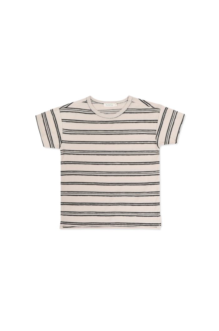 Phil&Phae Oversized tee s/s textured stripes shell_1