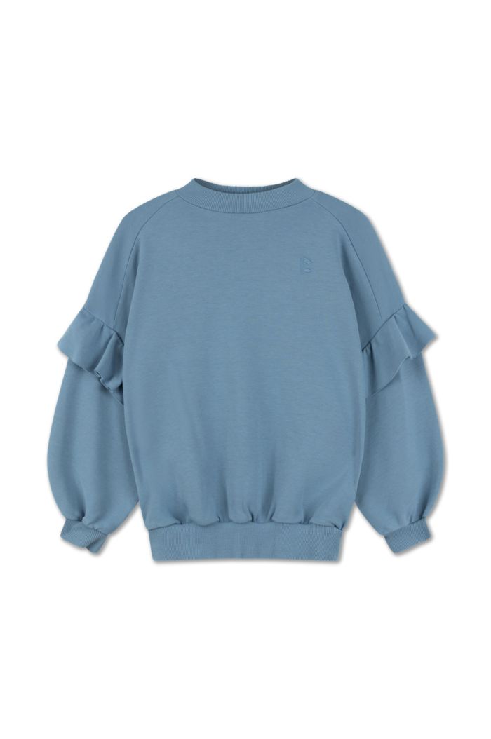 Repose AMS A Ruffle Sweater Short Faded Shadow Blue_1