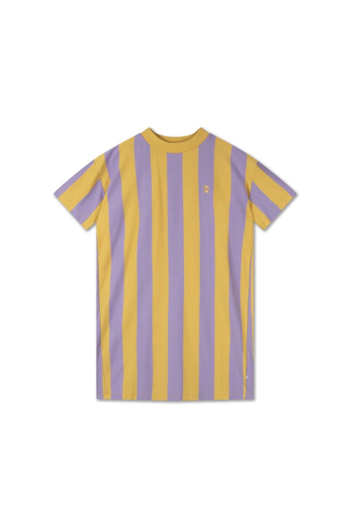 Repose AMS Boxy Tee Dress Golden Violet Block Stripe_1