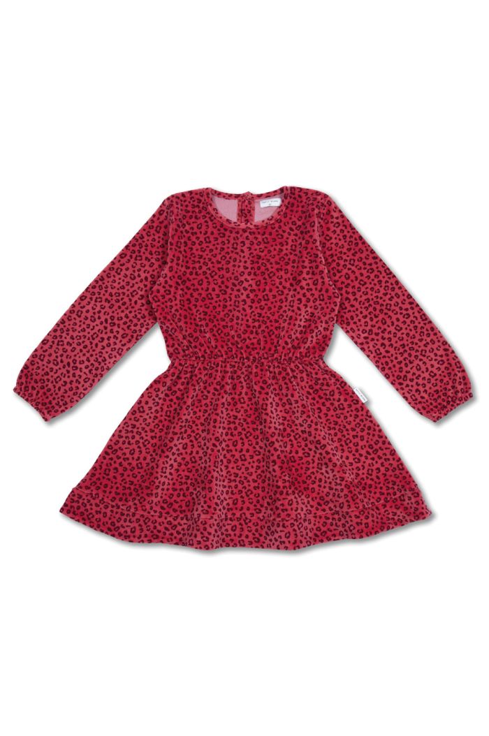 Petit Blush Swing Dress Velour Red Leopard All-over print_1