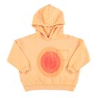 Piupiuchick Hooded Sweatshirt Peach With Multicolor Circles Print