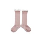 Collegien High Socks With Tulle Vieux Rose