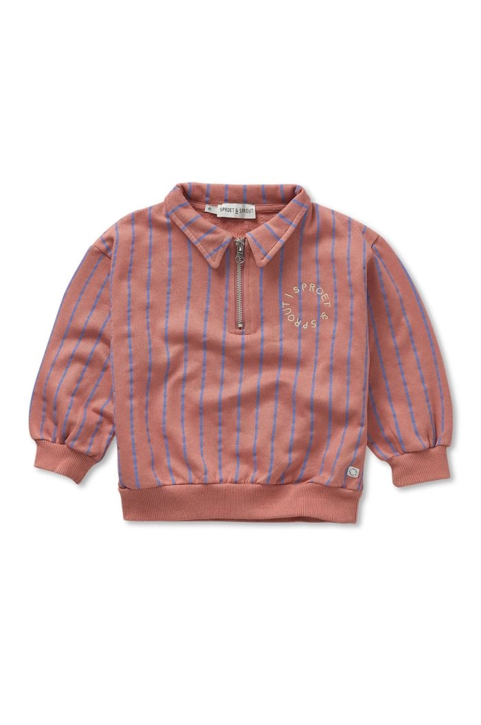 Sproet & Sprout Sweatshirt collar zip Rose Dawn_1