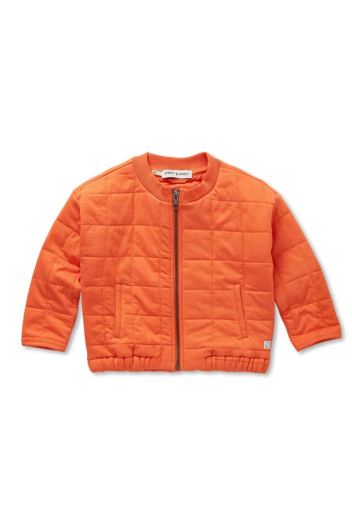Sproet & Sprout Quilted jacket cheetah Orange Sprint_1
