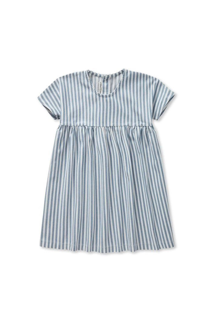 Sproet & Sprout Striped A-line dress Denim blue_1