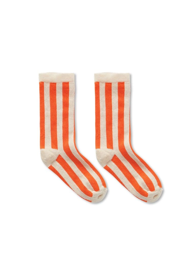 Sproet & Sprout Socks stripe orange Sesame_1