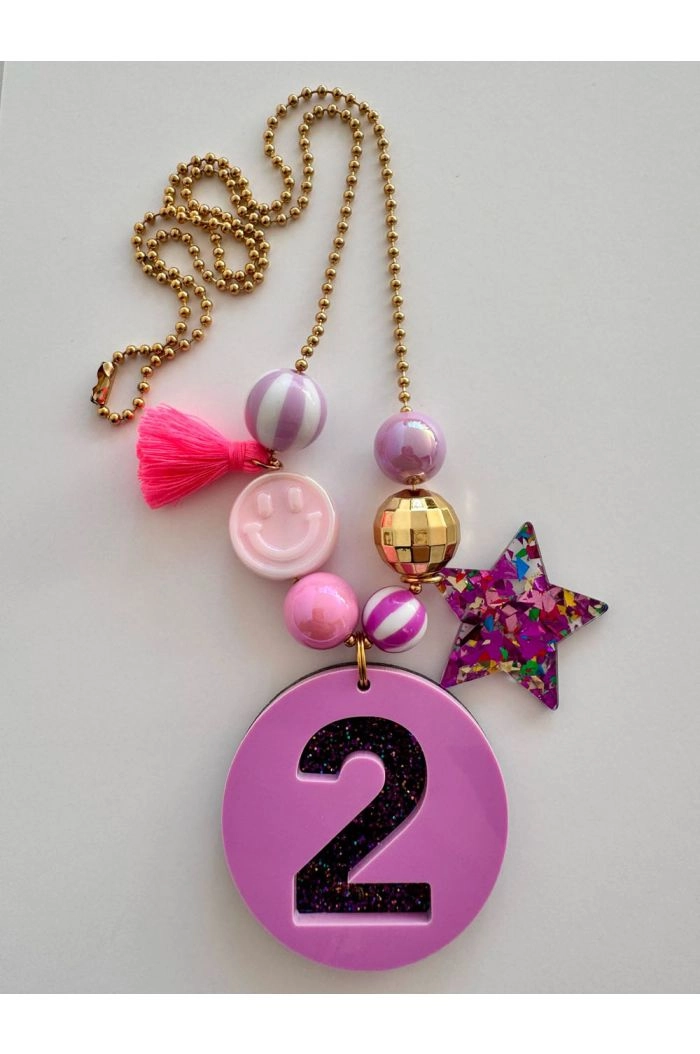 ByMelo Ketting verjaardag paars glitter 2 _1