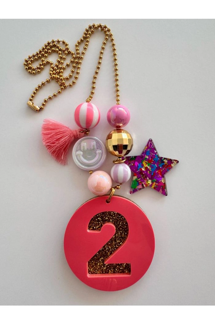 ByMelo Ketting verjaardag roze glitter 2 _1
