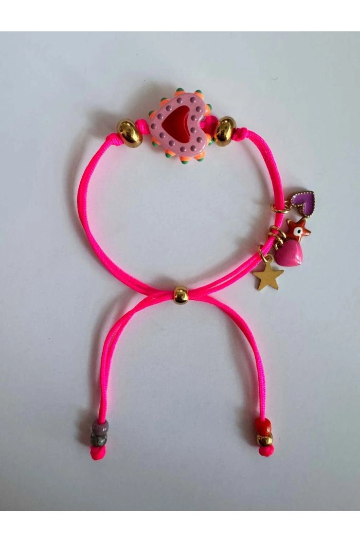 ByMelo armband liefde roze (Touw) _1