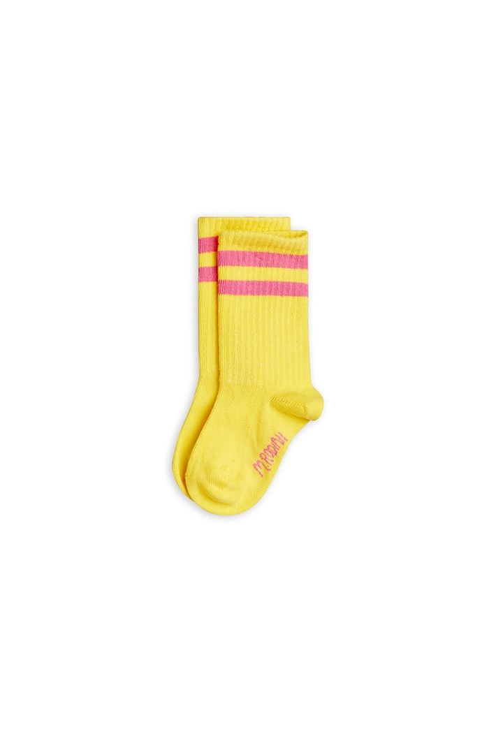Mini Rodini Socks Stripe Pink Yellow_1