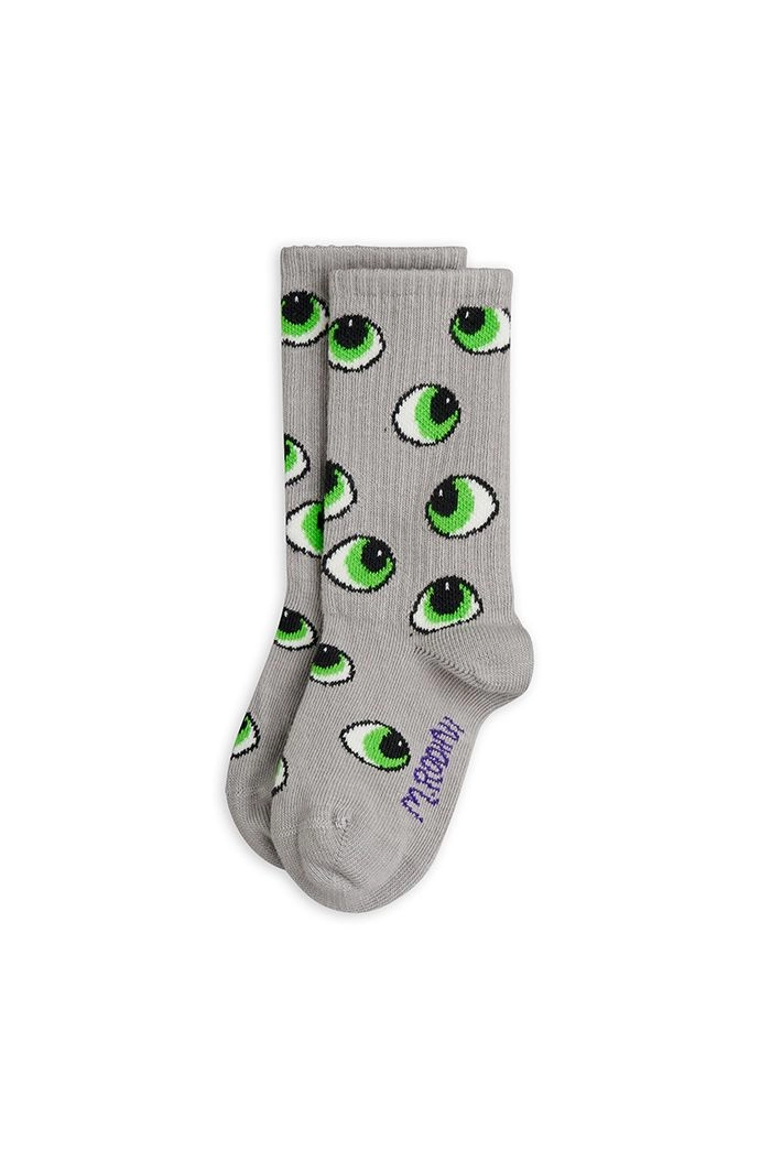 Mini Rodini Socks Eyes Grey_1
