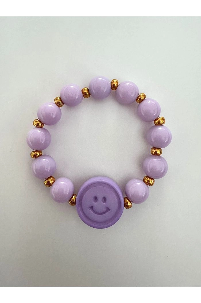 ByMelo Armbandje smiley paars _1