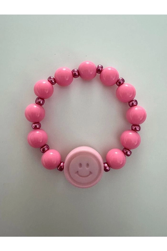 ByMelo Armbandje smiley roze _1
