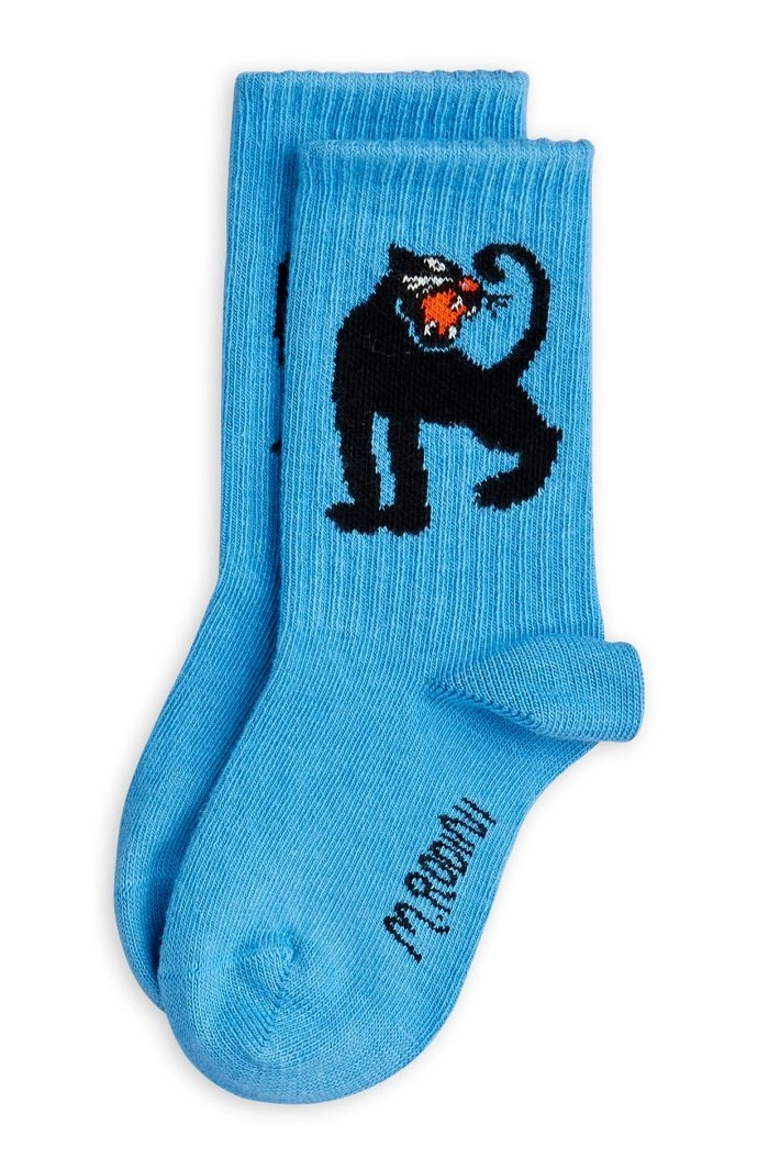 Mini Rodini Mini Rodini Panther socks Blue_1