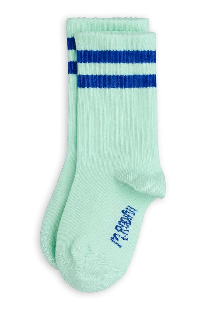 Mini Rodini Mini Rodini Table tennis socks Stripe Green_1
