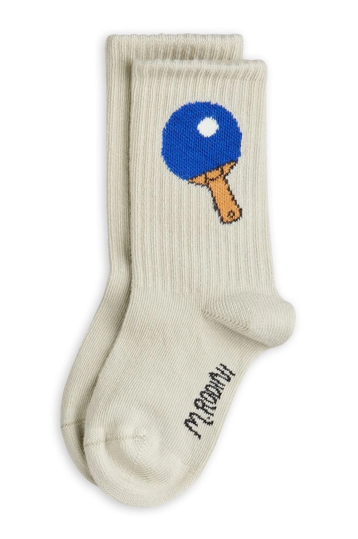Mini Rodini Mini Rodini Table tennis socks Light Grey_1