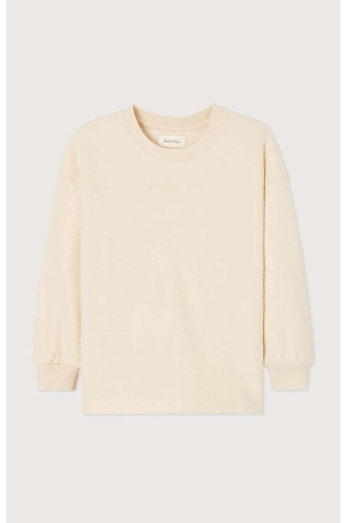 American Vintage Bobypark Sweat Droit Ml Col Rond Ecru_1