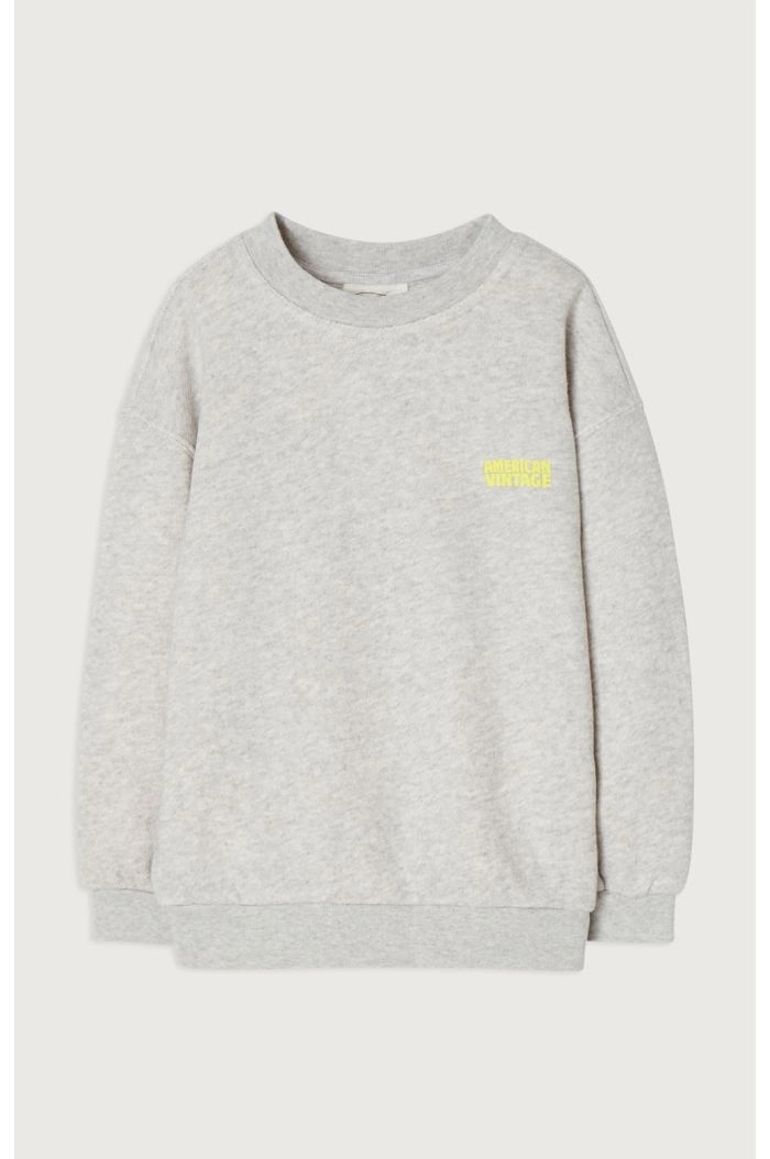 American Vintage Sweat Ml Col Rond Polaire Chine_1