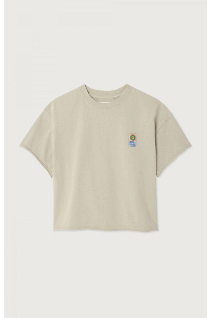 American Vintage Afoma T-Shirt Ample Mc Col Rond Houmous Vintage_1