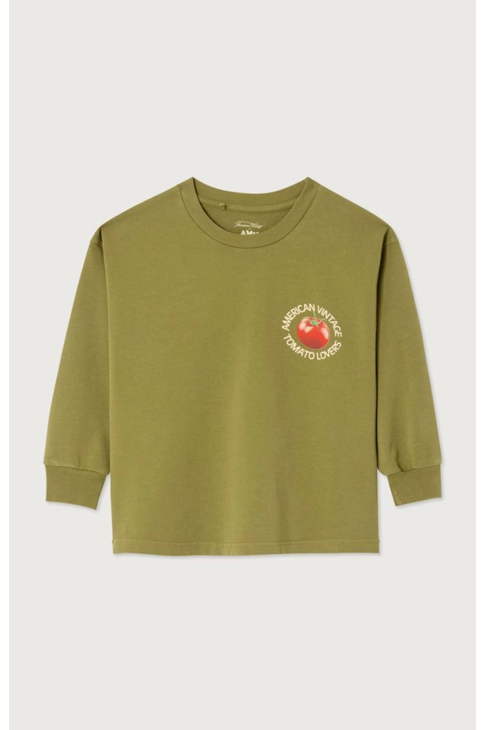 American Vintage Fizvalley T-Shirt Droit Imprime Herbes De Provence Vintage_1