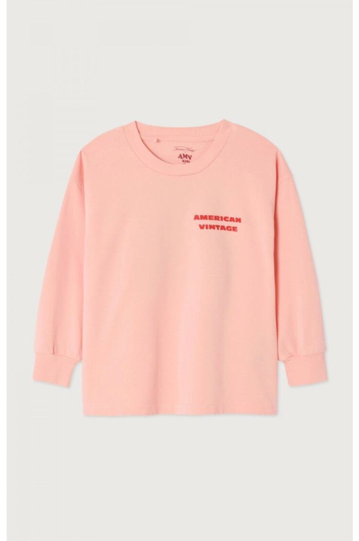American Vintage Fizvalley T-Shirt Droit Imprime Sorbet Vintage_1