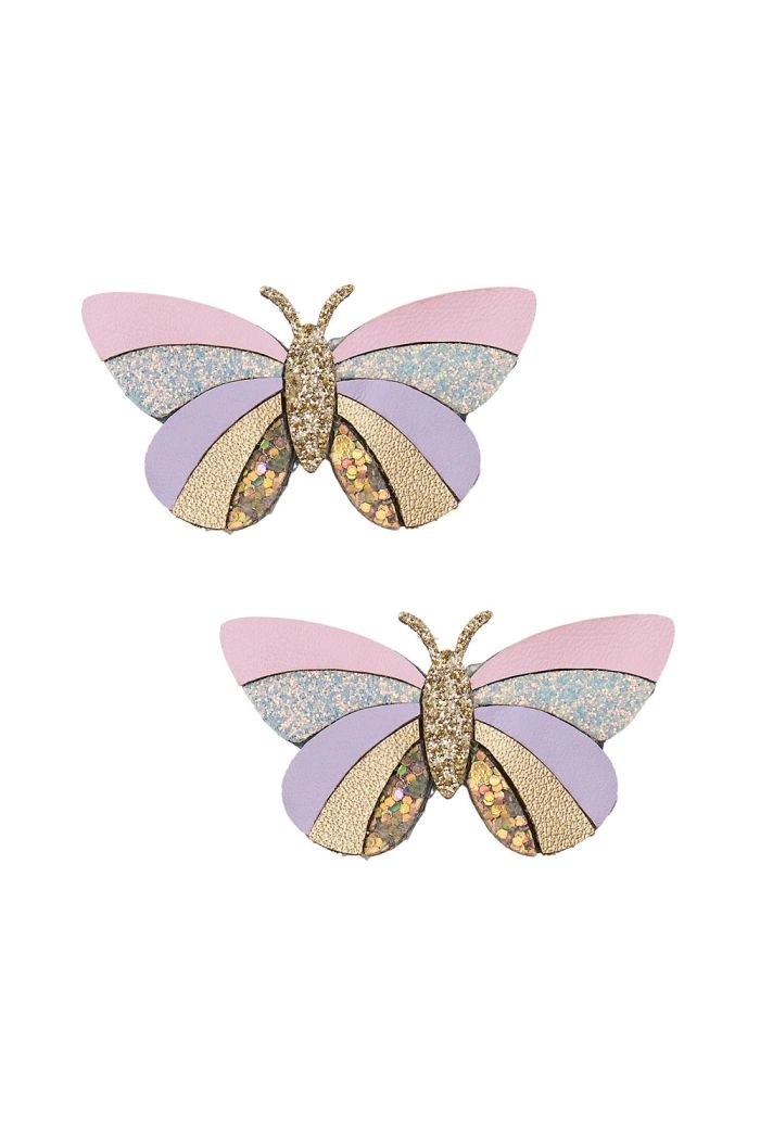 Mimi & Lula Striped Butterfly Clips Multi_1