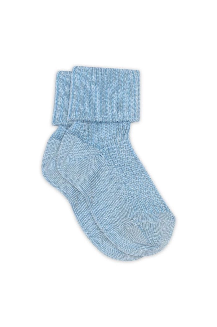 MP Denmark Cotton rib baby socks 4144 Blue Bell_1