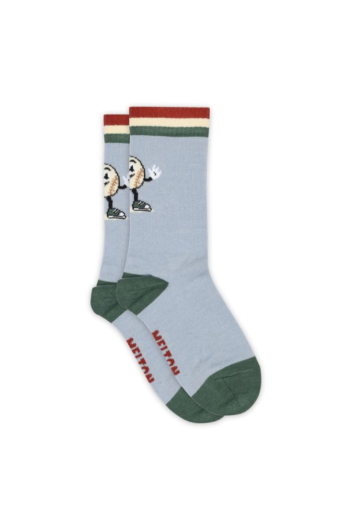 Melton Baseball star socks 1436 Faded Demin_1