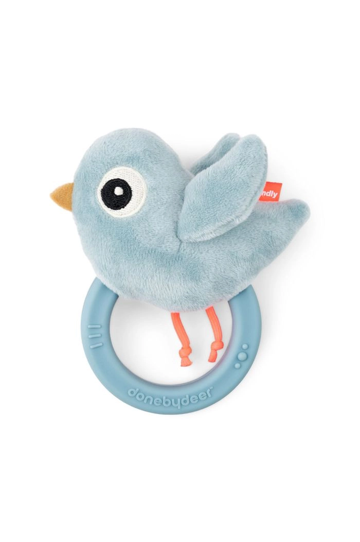 Done by Deer Sensory rattle and teether Birdee Blue _1