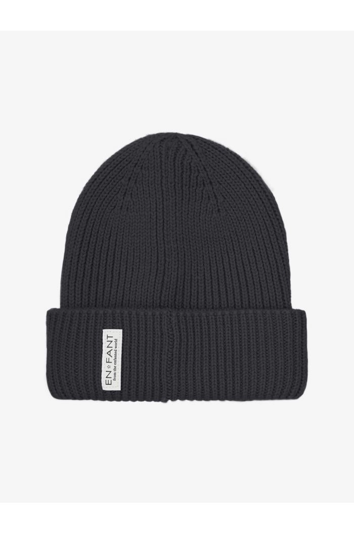 En Fant Beanie with Lining Ebony_1