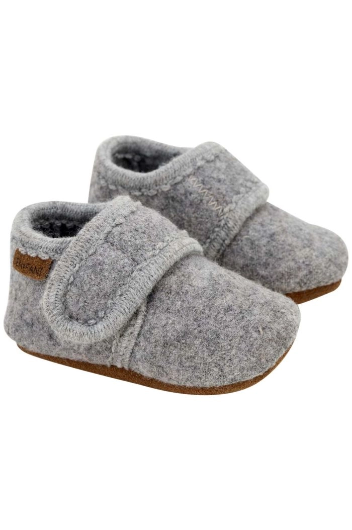 En Fant wollen slofjes 1230 Grey Melange_1