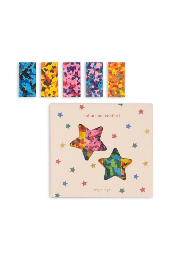Konges Sløjd Confetti Crayons Multi Star_1
