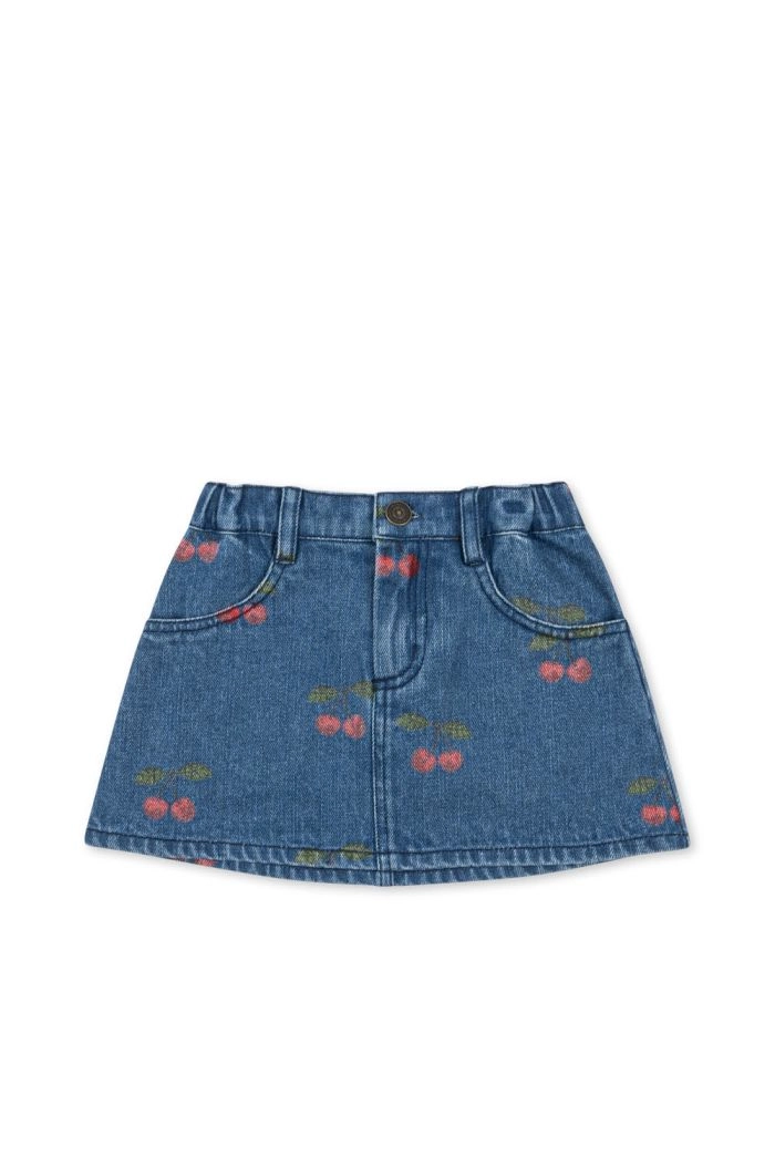 Konges Sløjd Magot Printed Skirt Gots Ma Grande Cerise Denim_1