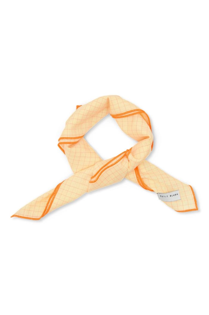 Petit Blush Scarf 50x50 cm Check Butter Yellow_1
