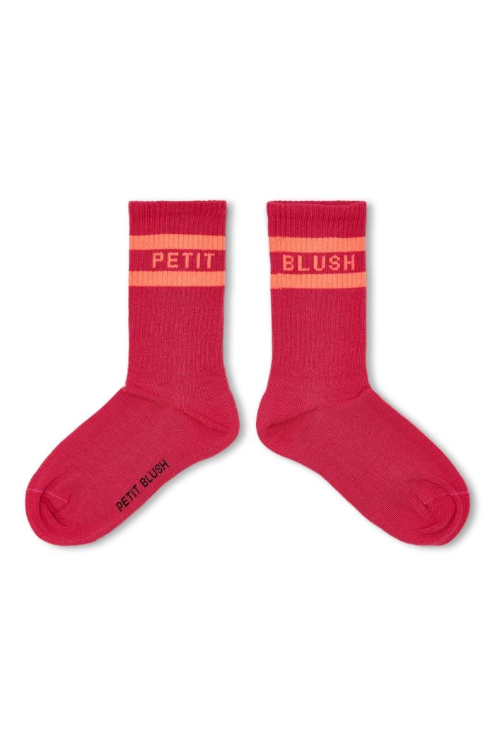 Petit Blush Sport Socks Raspberry / Neon Orange_1