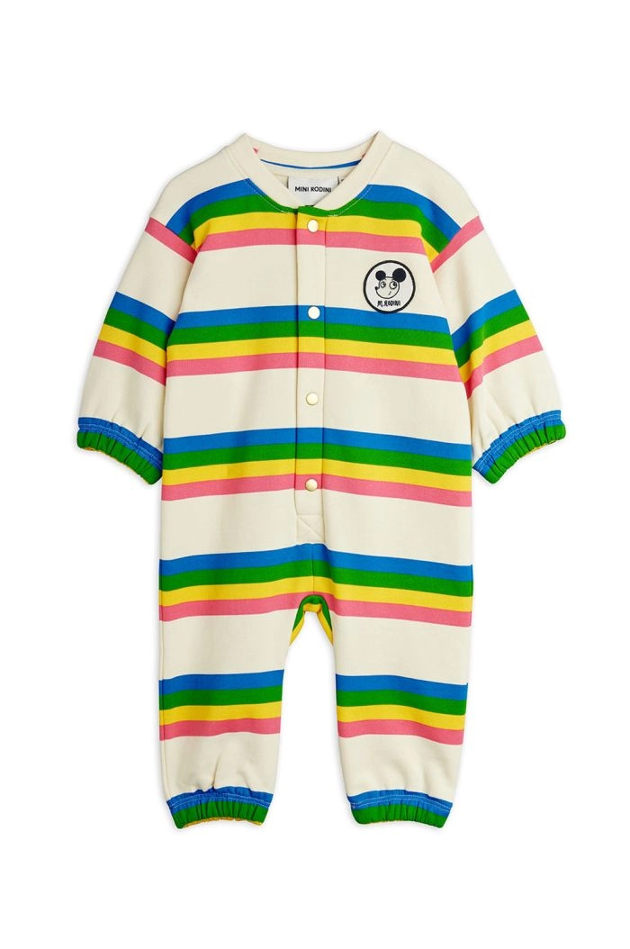 Mini Rodini Ritzratz Stripe Baby Onesie Multi_1