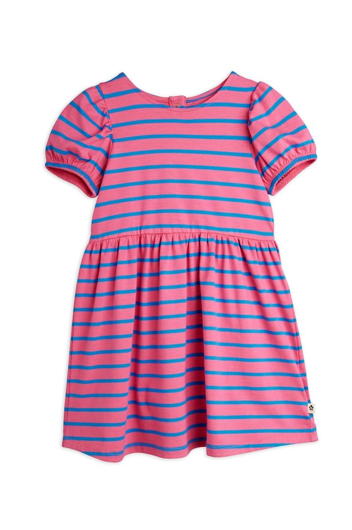 Mini Rodini Stripe Yd Shortsleeve Dress Pink_1