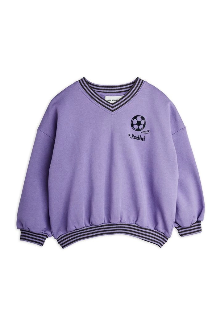 Mini Rodini Football Emblem Sweatshirt Purple_1