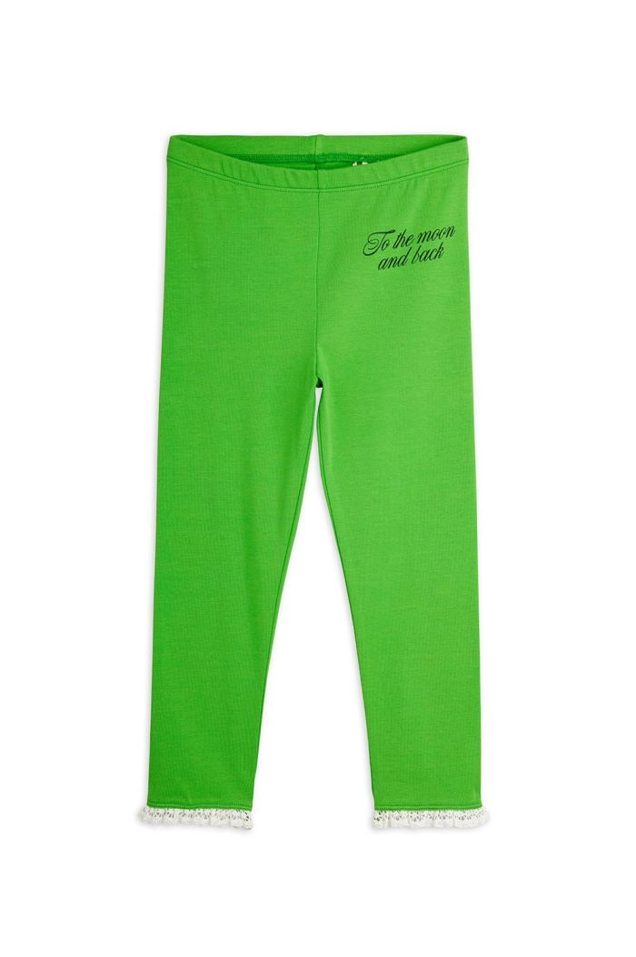 Mini Rodini To The Moon Single Print Frill Legging Green_1