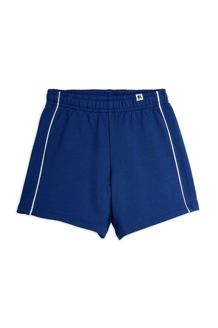 Mini Rodini Plain piping sweatshorts Blue_1