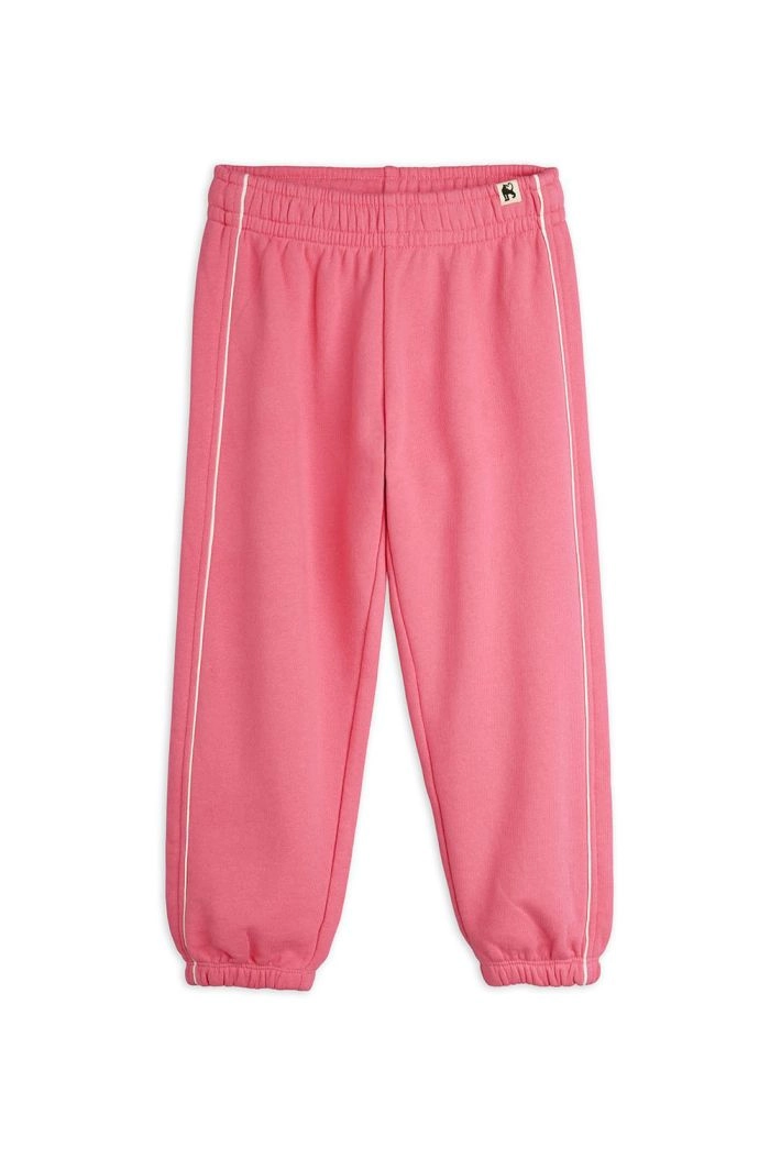 Mini Rodini Plain piping sweatpants Pink_1