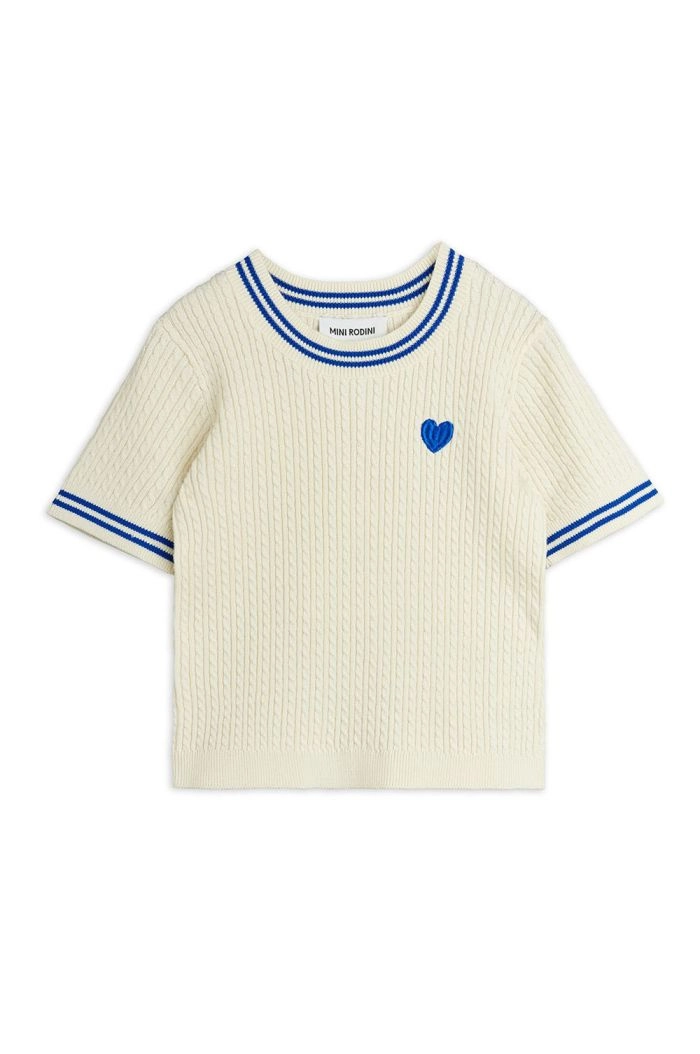Mini Rodini Cable knit top Off-white_1