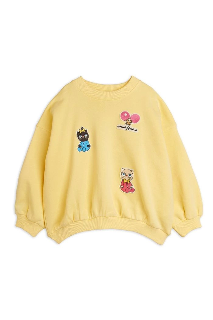 Mini Rodini Minibabies patches sweatshirt Yellow_1