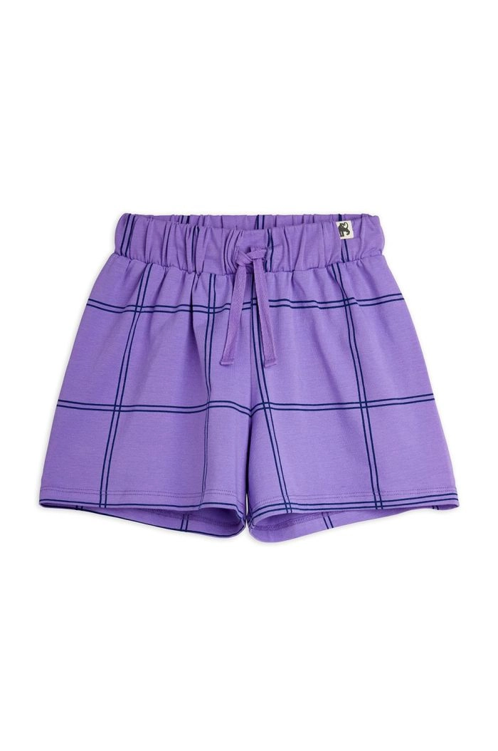 Mini Rodini Check all-over print shorts Purple_1